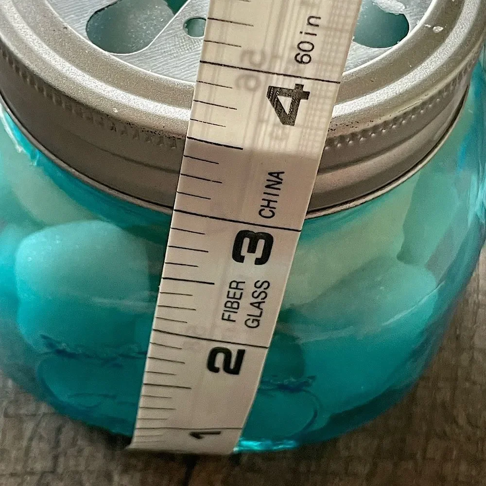 Unique, Vintage, Blue, Jarden Mason Jar ( “Marshmallow” Soap Included)  Decor.
